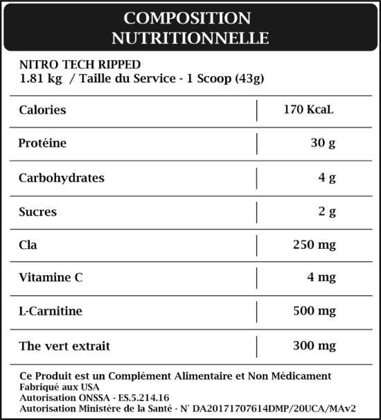 NITRO TECH RIPPED 1,8kg - MUSCLETECH