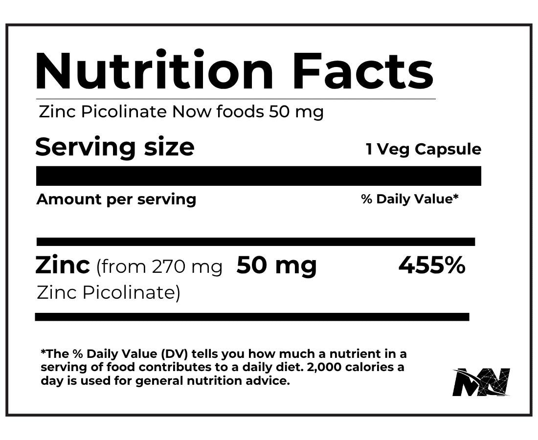 Zinc Picolinate 50mg - Now Food