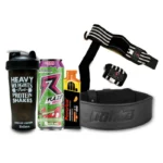 PACK ACCESOIRES - CEINTURE CUIRE - STRAPS - SHAKER - RAZE ENERGY DRINK - POWER GEL ENERGY