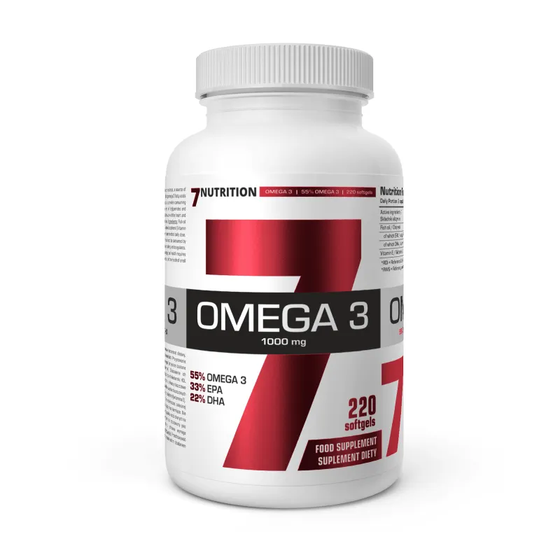 Omega 3 1000mg 7Nutrition - 220 softgels EPA DHA - Maghreb Nutrition Maroc