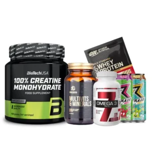 Pack Creatine Monohydrate BiotechUSA 500g + Essentials