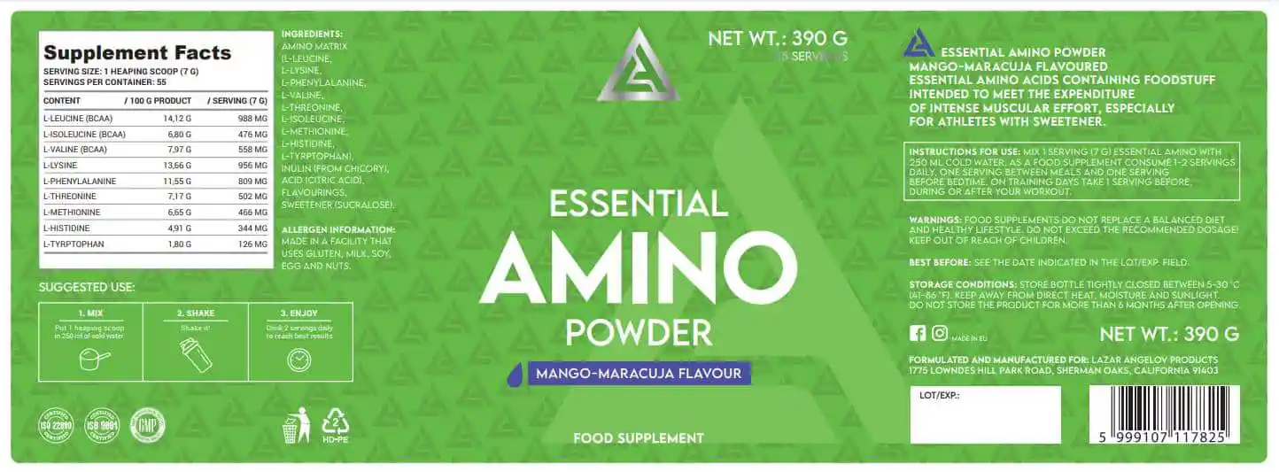 amino Pack Serious Mass Gainer 2,7kg + Eaa amino acids 300g