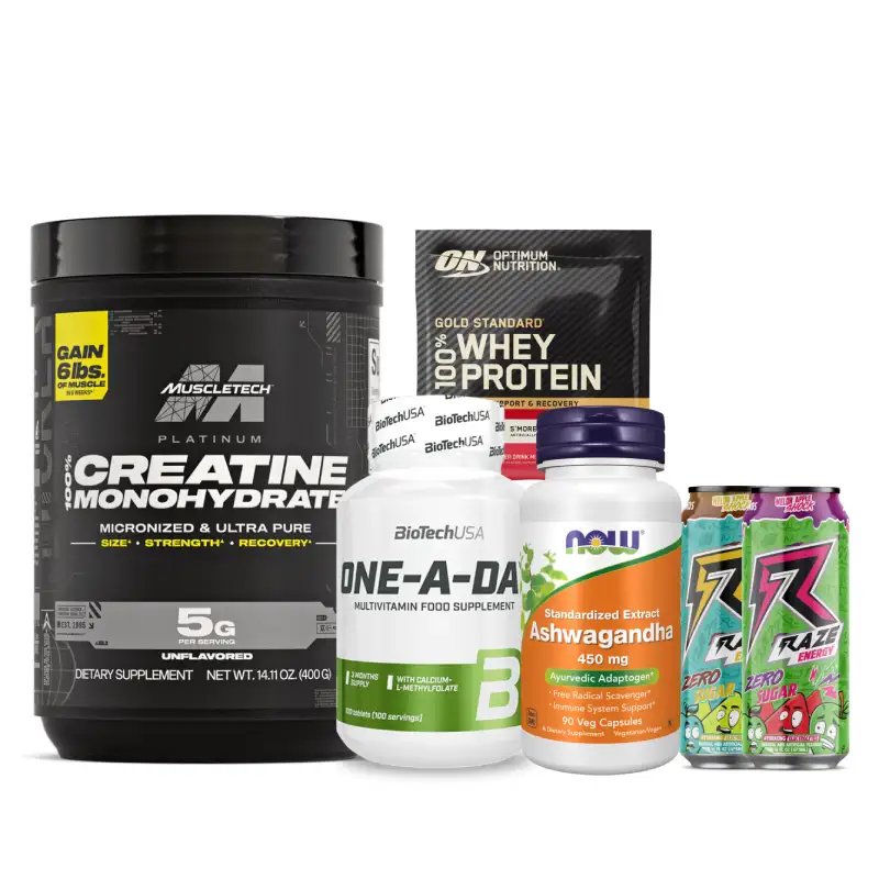 platinum maghreb nutrition creatine biotech Pack Platinum Creatine Monohydrate Muscletech 400g + Essentials