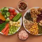 Assiettes d’aliments riches en magnésium