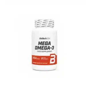 Mega Omega-3 90 Softgels – BiotechUSA (1000mg Fish Oil, 800mg Oméga-3, EPA 400 + DHA 300, 45 doses) | Maghreb Nutrition