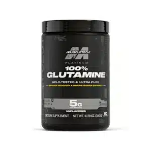 Platinum 100% Glutamine 300g – 60 Doses – MuscleTech (L-Glutamine 5g, HPLC-Tested Ultra Pure) | Maghreb Nutrition