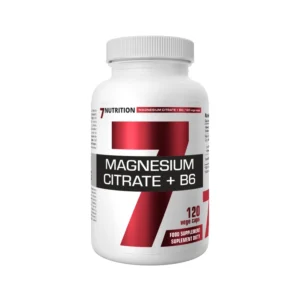 Magnesium Citrate + B6 – 120 Vege Caps – 7Nutrition (210mg Magnésium Élément + 6mg B6 par Dose) | Maghreb Nutrition