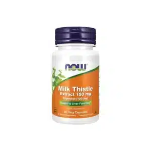 Milk Thistle Extract 150mg (Silymarine 120mg) + Curcuma – 60 Veg Capsules – NOW Foods