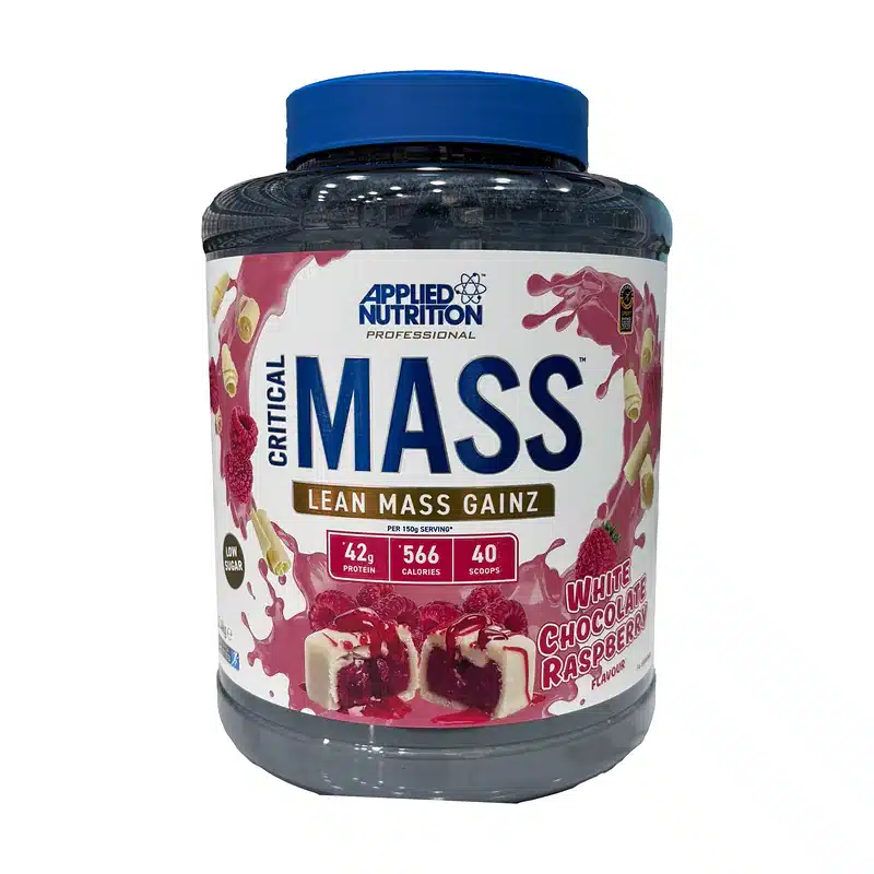 Critical Mass Professional 2.4kg Applied Nutrition, pot saveur white chocolate raspberry