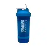Smart Shaker 450 ml bleu avec 1 compartiment vissé sous le gobelet