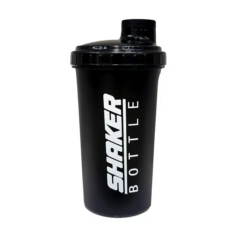 Shaker Bottle 700 ml noir, couvercle vissé avec bec verseur