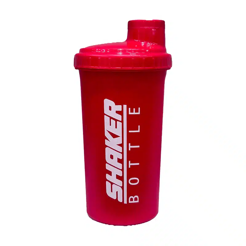 Shaker Bottle 700 ml rouge, couvercle vissé avec bec verseur